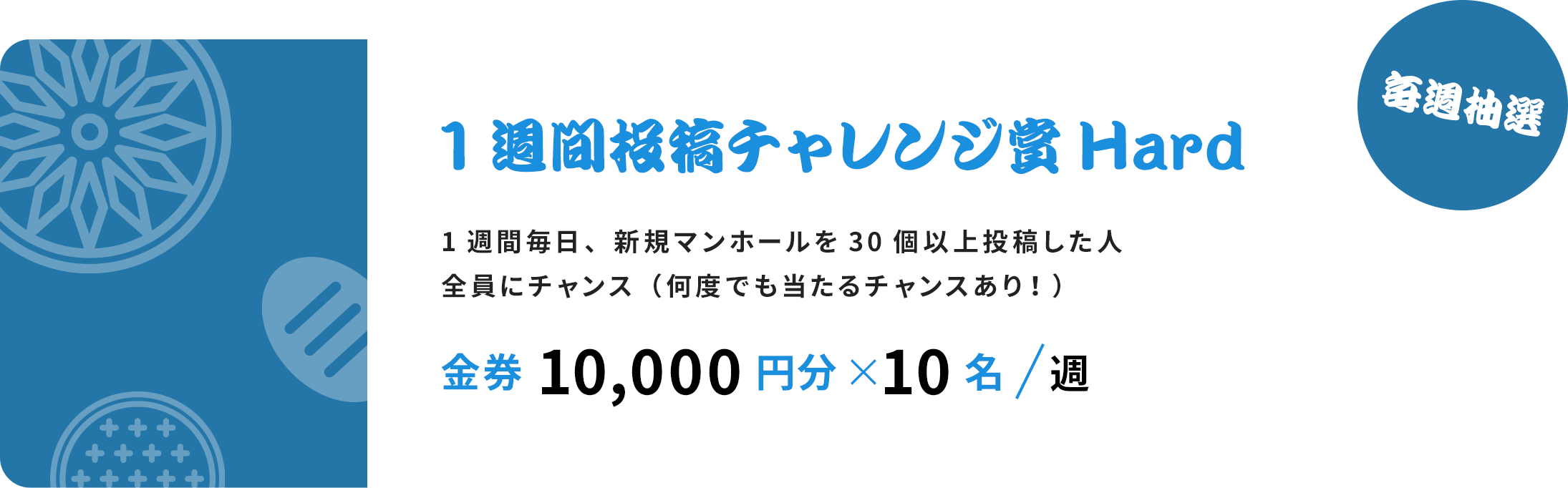 1週間投稿チャレンジ賞Hard